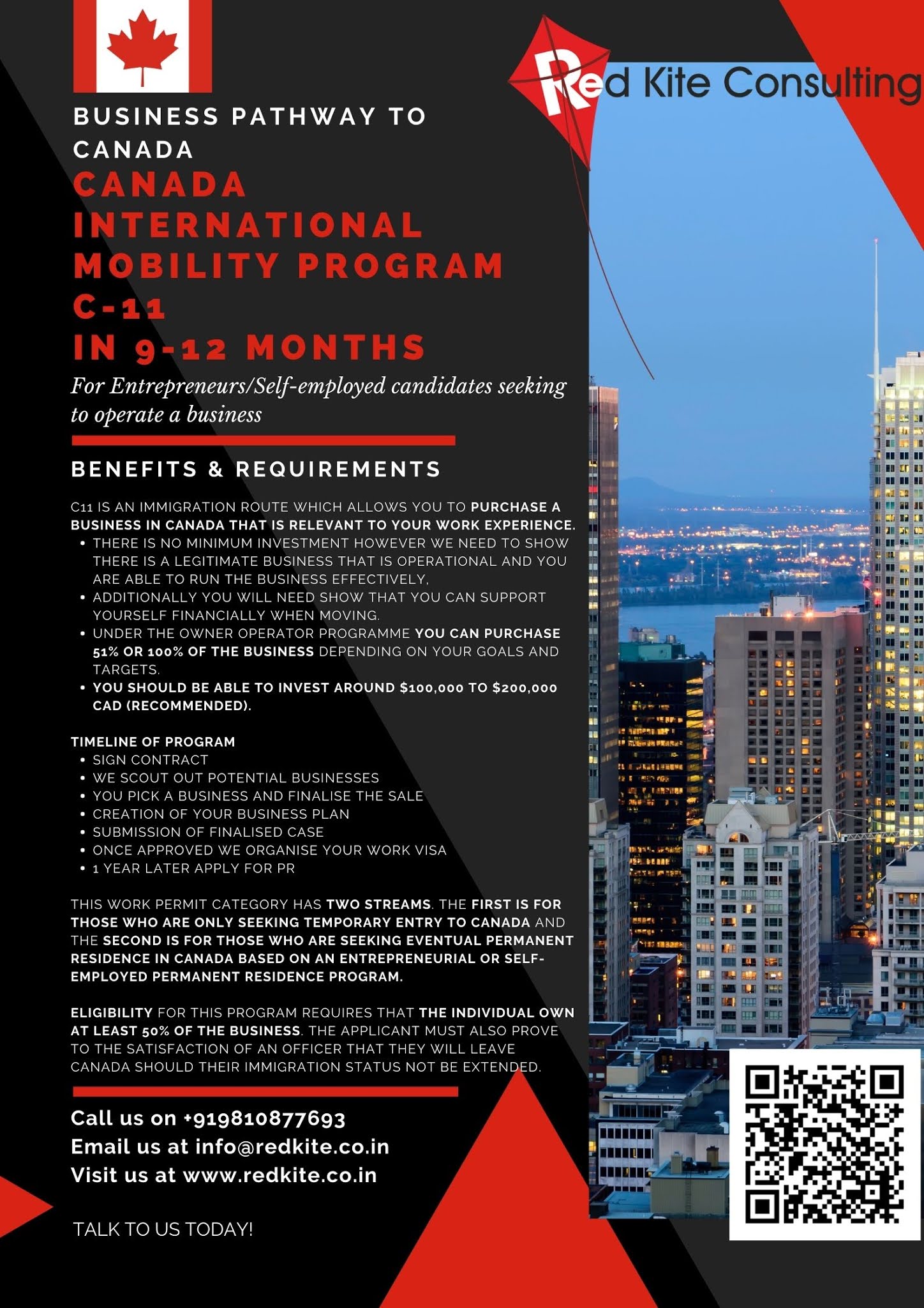 CANADA INTERNATIONAL MOBILITY PROGRAM C11 IN 912 MONTHS FOR